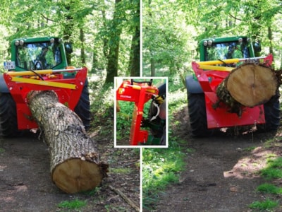 Troliu forestier RABAUD Graifer transport lemne Xylotrak -- Tractor 70 - 150 Cp de vanzare