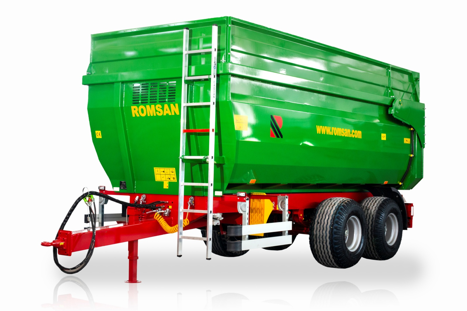 ROMSAN R120TAHKP4-TANDEM BENA TIP U 12t, basculare spate, frana pe aer de vanzare